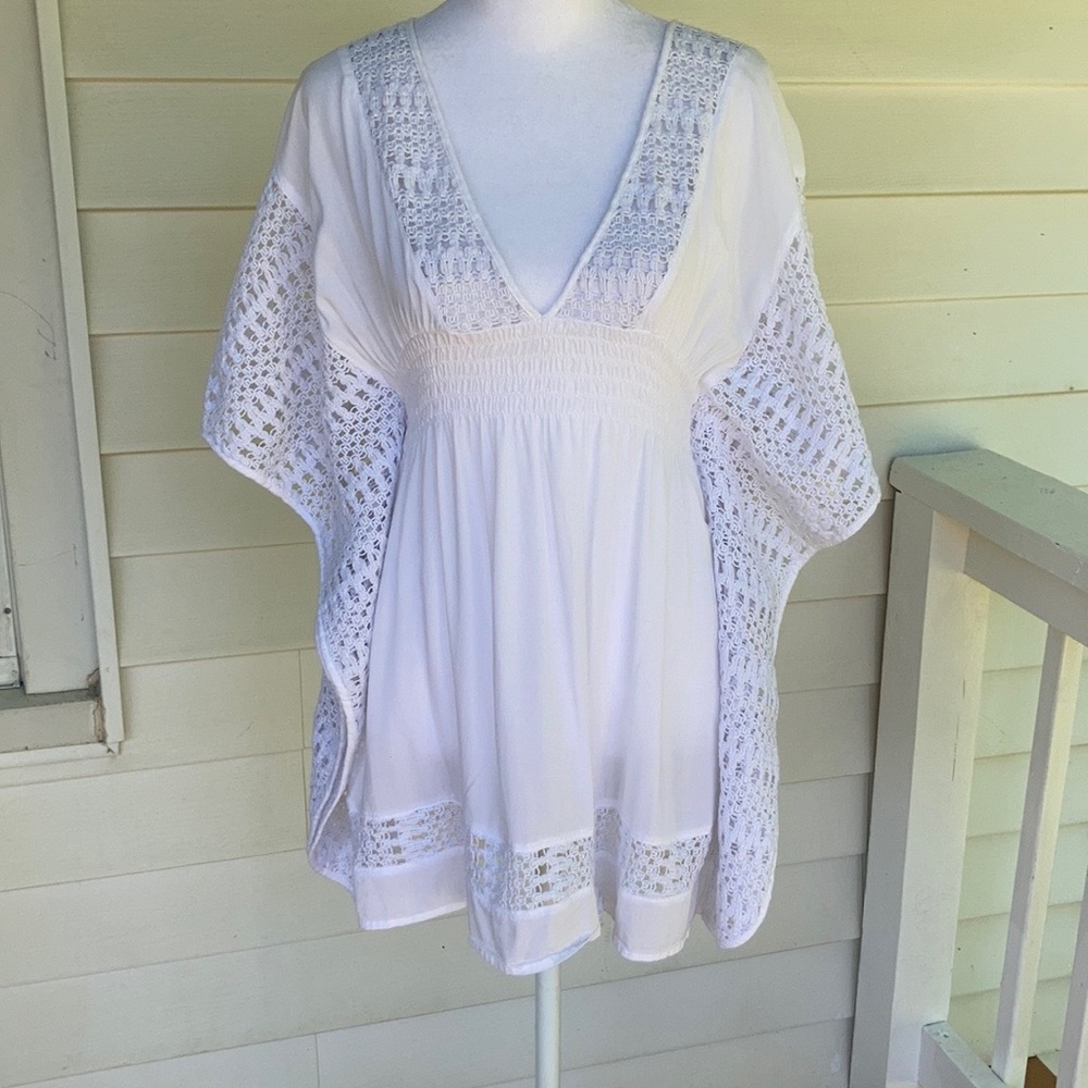 Abercrombie & Fitch White Boho Flutter Top Xs / S - image 8